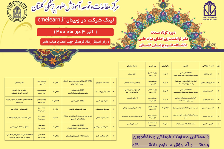 دوره کوتاه مدت توانمند سازی اعضاءهیئت علمی