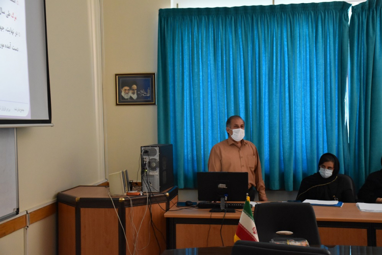 دفاع آقای محمد حسن عینی تاری از پایان نامه کارشناس ارشد خود با عنوان بررسی فراوانی استفاده از ماسک و سطح آگاهی ساکنان روستا های...